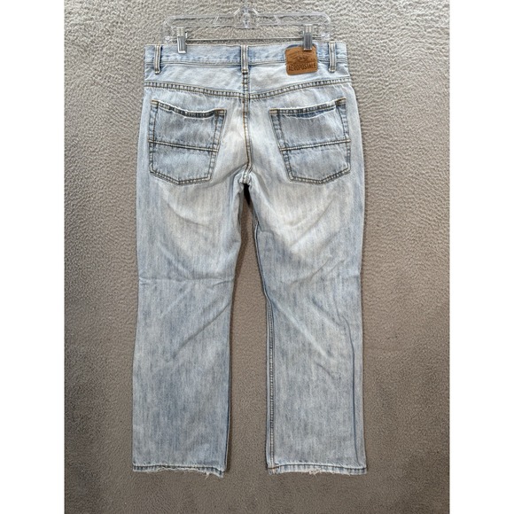 Aeropostale Jeans Mens 32x32 Blue Benton Original Bootcut Distressed Preppy - Picture 2 of 11